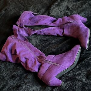 Purple Suede Women's Boots New without Box